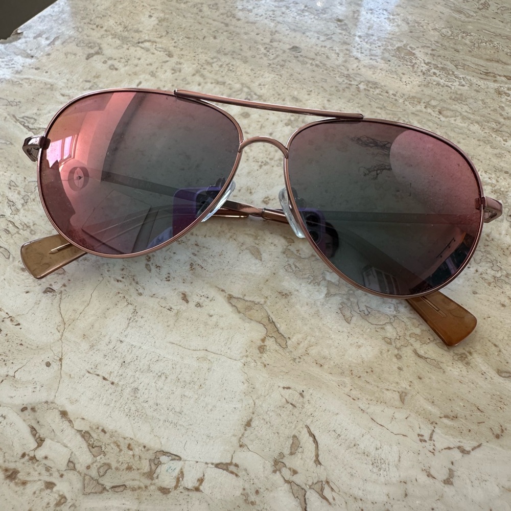 Cole Haan Aviator Sunglasses CH 7037 718 Rose Gold 56[]12-135 Polarized